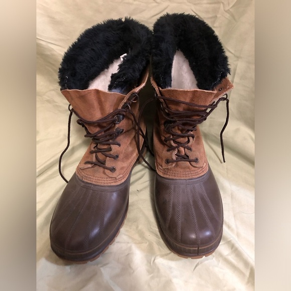 A Sorel Suede Men's Rain & Snow Boots Wool Liner - Picture 1 of 13